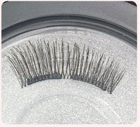 HKM-878163 Soft Magnetic False Eyelash Set with Iron Clip - 1 Pair Soft, 2 Pairs Hard, and Eyelash Curler Included