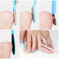 HKM-280531 Foot Care Pedicure Knife for Callus Removal and Dead Skin Scraping - Sky Blue
