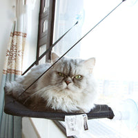 HKM-056595 Hanging Cat Hammock with Suction Cups - Breathable Cloth Design, Easy to Install, Removable & Washable, Supports Up to 46.8 kg