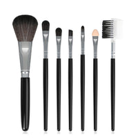 HKM-887251 Gradient Makeup Brush Set for Beginners - 7-Piece Collection with Long Wooden Handles