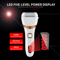 HKM-902547 Electric Rechargeable Callus Remover with Extra Coarse Roller Heads for Smooth Feet