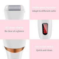 HKM-902547 Electric Rechargeable Callus Remover with Extra Coarse Roller Heads for Smooth Feet
