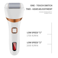 HKM-902547 Electric Rechargeable Callus Remover with Extra Coarse Roller Heads for Smooth Feet
