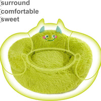 HKM-296851 Cozy Plush Donut Bed for Small Dogs and Cats with High Bolsters and Anti-Slip Base