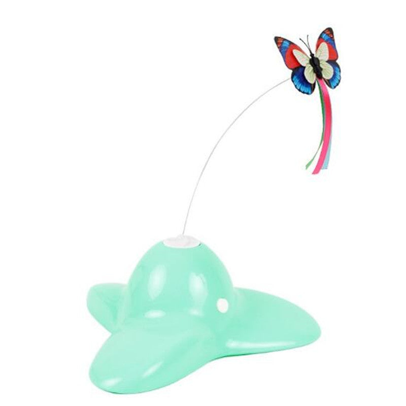 HKM-796627 Flashing Auto-Rotating Butterfly Interactive Cat Toy for Engaging Playtime