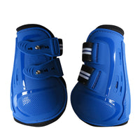 HKM-942675 Color Barrier Horse Leg Guards - PU Hard Shell with Elastic Neoprene Air Hole - Four-Piece Set in Various Colors