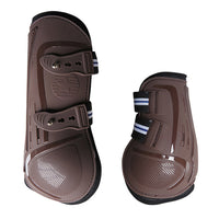 HKM-942675 Color Barrier Horse Leg Guards - PU Hard Shell with Elastic Neoprene Air Hole - Four-Piece Set in Various Colors