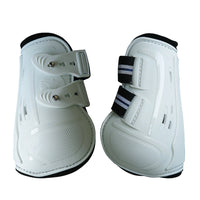 HKM-942675 Color Barrier Horse Leg Guards - PU Hard Shell with Elastic Neoprene Air Hole - Four-Piece Set in Various Colors