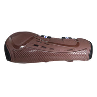 HKM-942675 Color Barrier Horse Leg Guards - PU Hard Shell with Elastic Neoprene Air Hole - Four-Piece Set in Various Colors