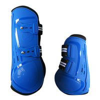 HKM-942675 Color Barrier Horse Leg Guards - PU Hard Shell with Elastic Neoprene Air Hole - Four-Piece Set in Various Colors