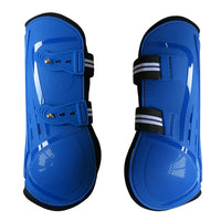 HKM-942675 Color Barrier Horse Leg Guards - PU Hard Shell with Elastic Neoprene Air Hole - Four-Piece Set in Various Colors
