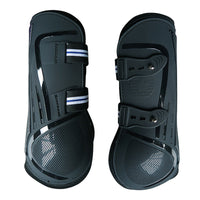HKM-942675 Color Barrier Horse Leg Guards - PU Hard Shell with Elastic Neoprene Air Hole - Four-Piece Set in Various Colors