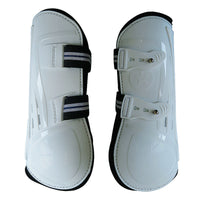 HKM-942675 Color Barrier Horse Leg Guards - PU Hard Shell with Elastic Neoprene Air Hole - Four-Piece Set in Various Colors