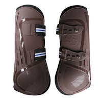 HKM-942675 Color Barrier Horse Leg Guards - PU Hard Shell with Elastic Neoprene Air Hole - Four-Piece Set in Various Colors