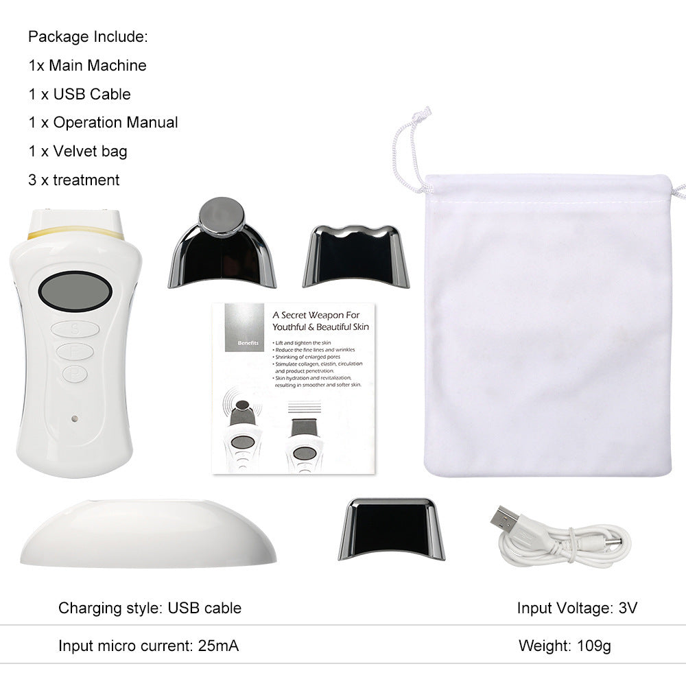 HKM-852179 Skin Care Beauty Instrument with Adjustable Gears and Three Heads for Personalized Treatments