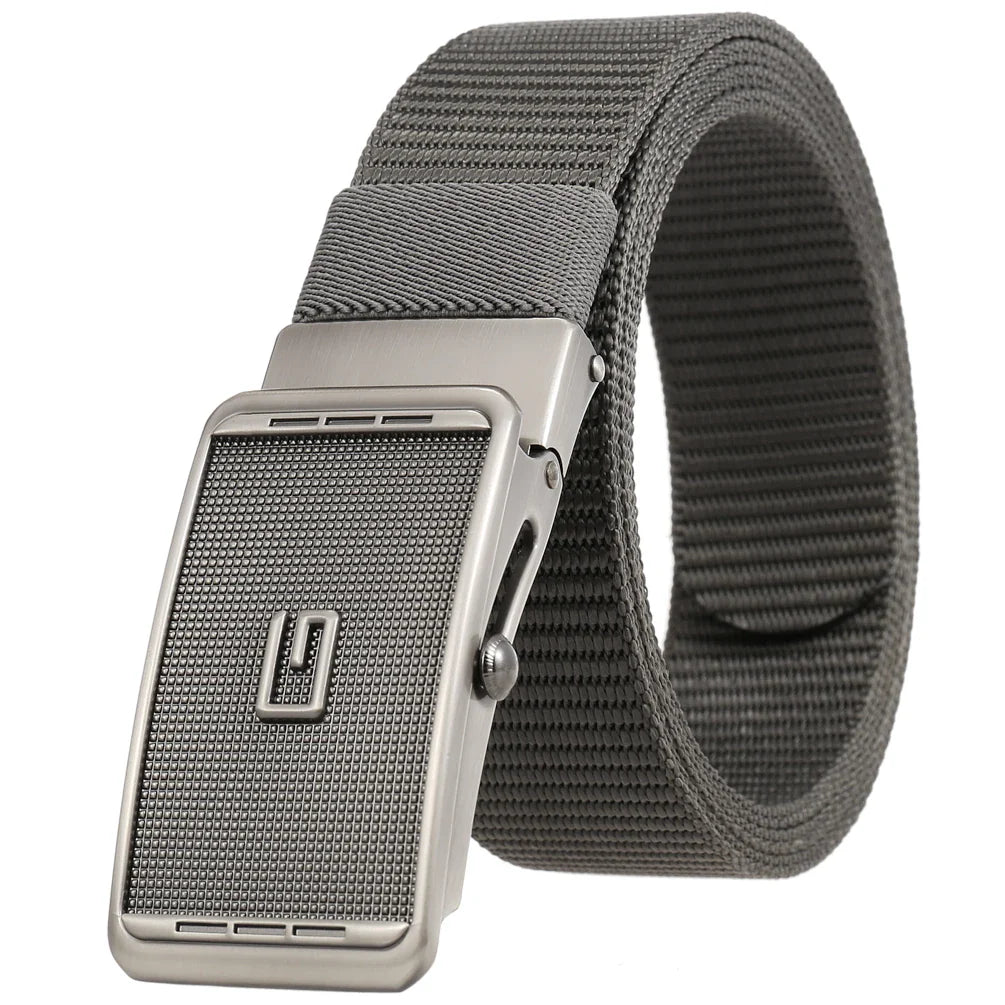 HKM-946323 Men's Nylon Braided Formal Belt - Durable and Stylish Accessory