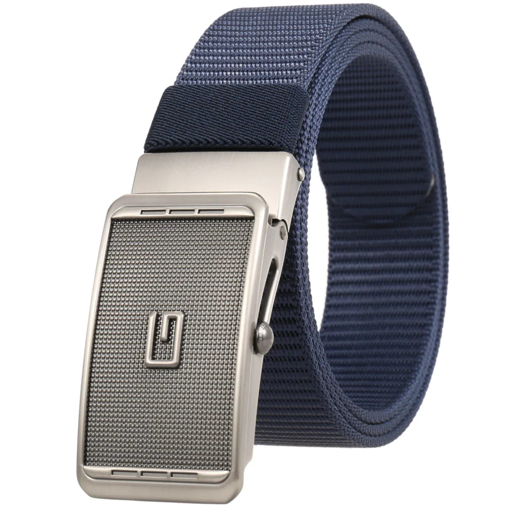 HKM-946323 Men's Nylon Braided Formal Belt - Durable and Stylish Accessory