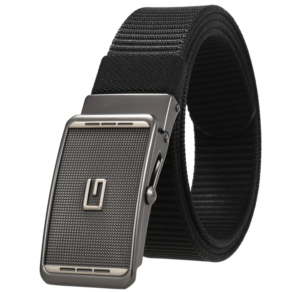 HKM-946323 Men's Nylon Braided Formal Belt - Durable and Stylish Accessory