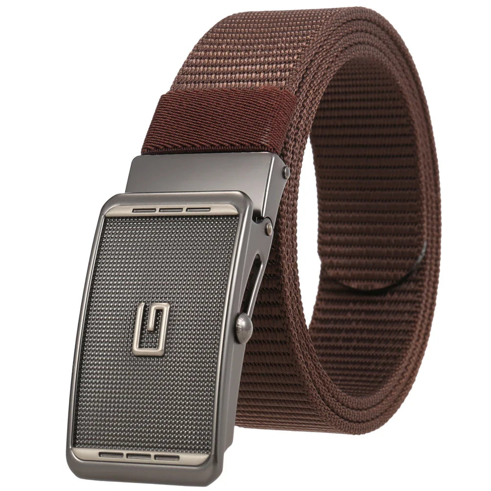 HKM-946323 Men's Nylon Braided Formal Belt - Durable and Stylish Accessory