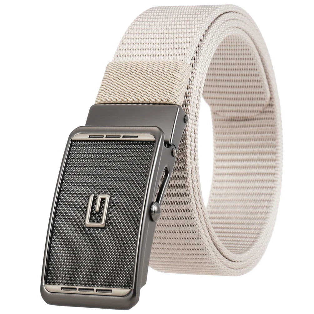 HKM-946323 Men's Nylon Braided Formal Belt - Durable and Stylish Accessory