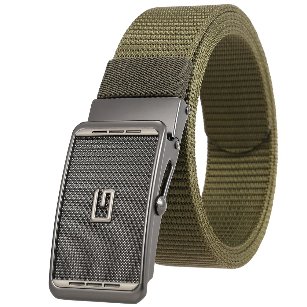 HKM-946323 Men's Nylon Braided Formal Belt - Durable and Stylish Accessory