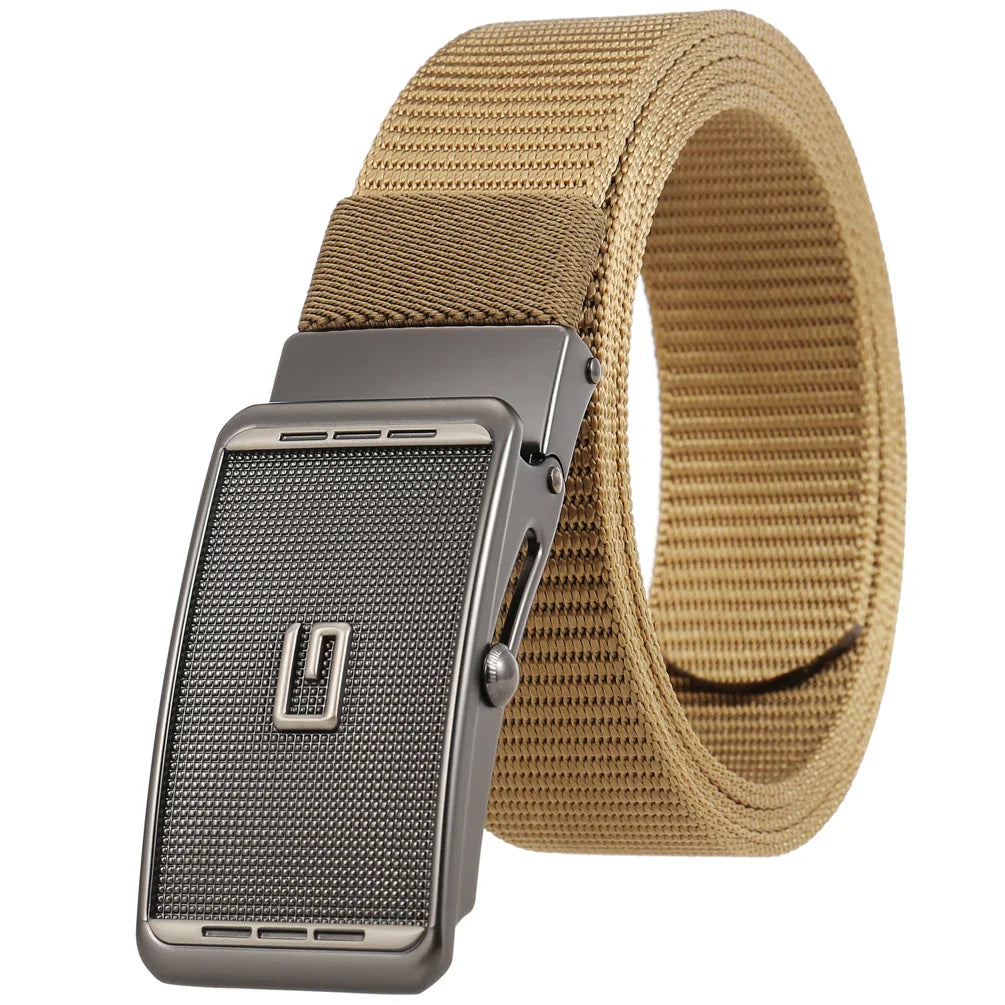 HKM-946323 Men's Nylon Braided Formal Belt - Durable and Stylish Accessory