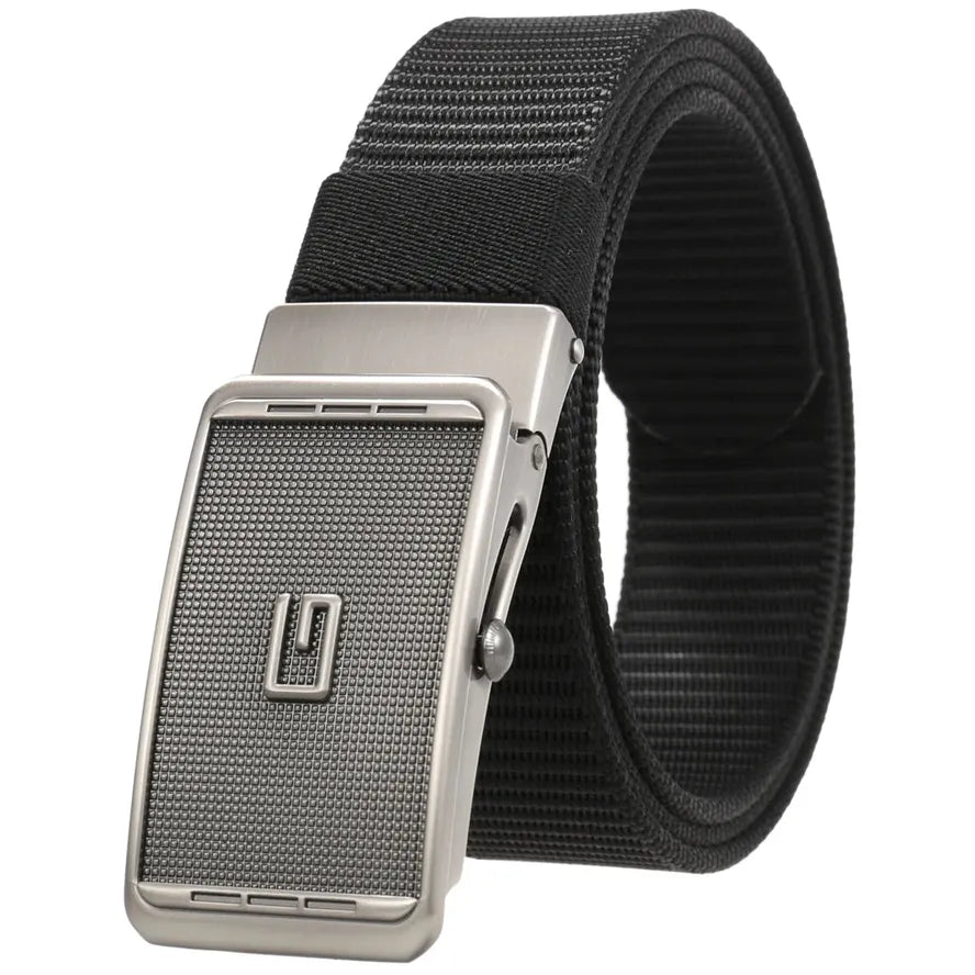 HKM-946323 Men's Nylon Braided Formal Belt - Durable and Stylish Accessory