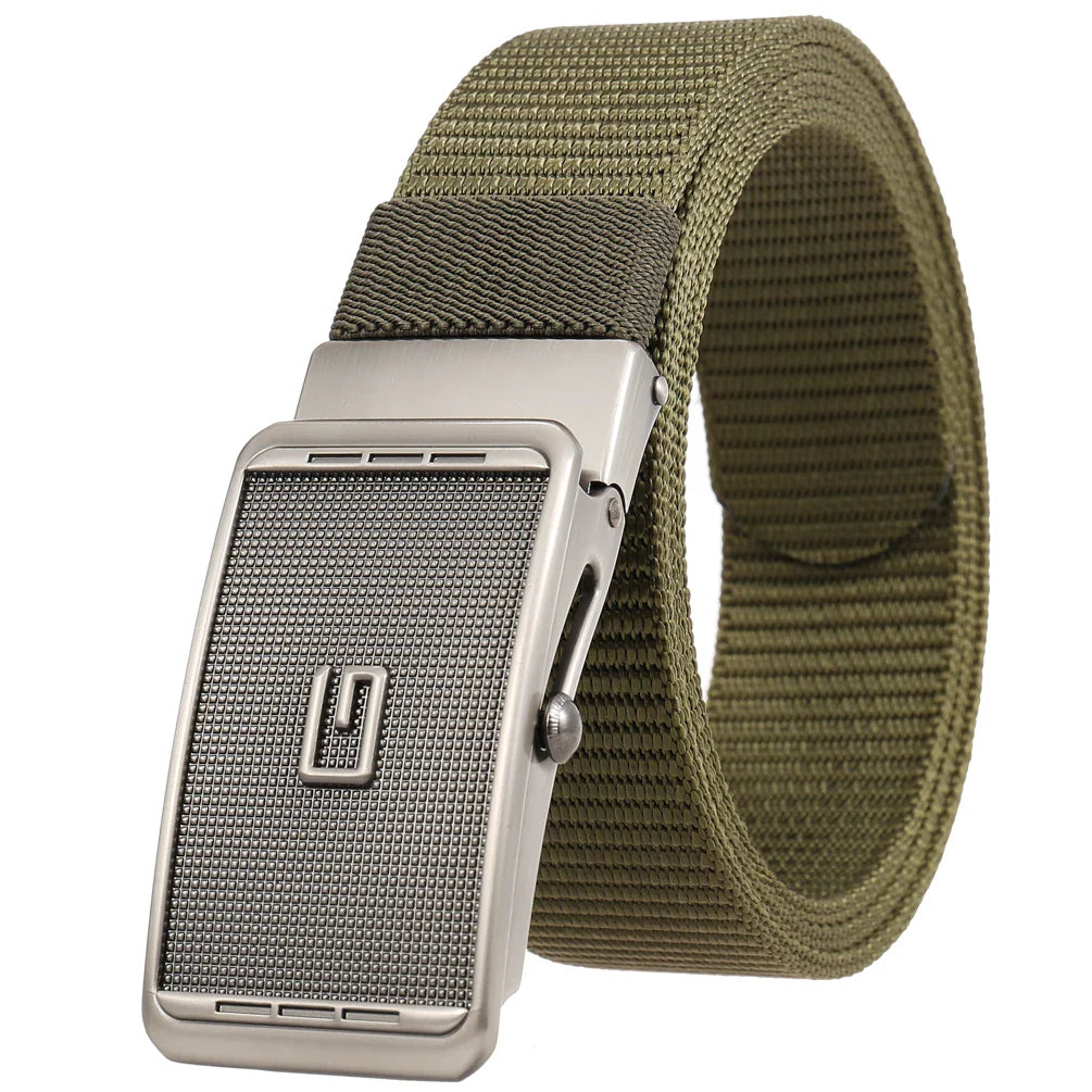 HKM-946323 Men's Nylon Braided Formal Belt - Durable and Stylish Accessory