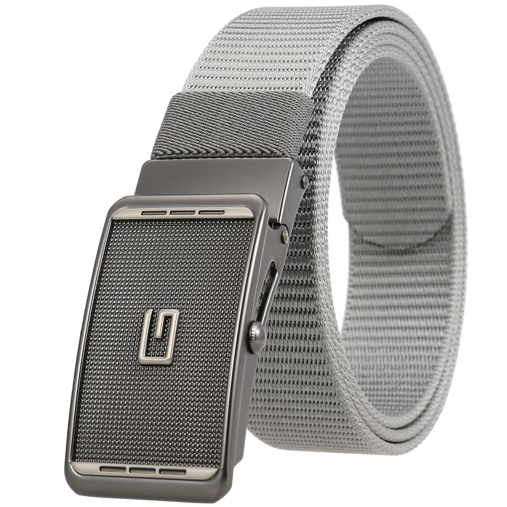 HKM-946323 Men's Nylon Braided Formal Belt - Durable and Stylish Accessory