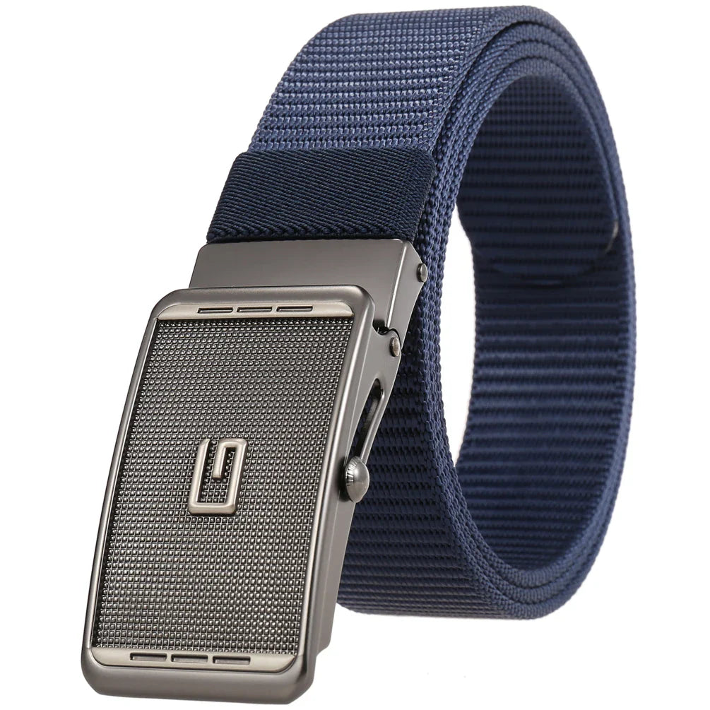 HKM-946323 Men's Nylon Braided Formal Belt - Durable and Stylish Accessory