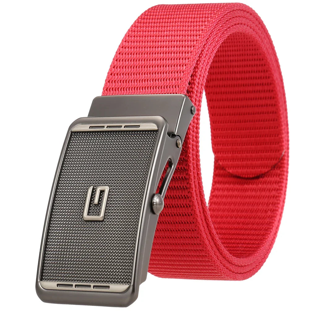 HKM-946323 Men's Nylon Braided Formal Belt - Durable and Stylish Accessory