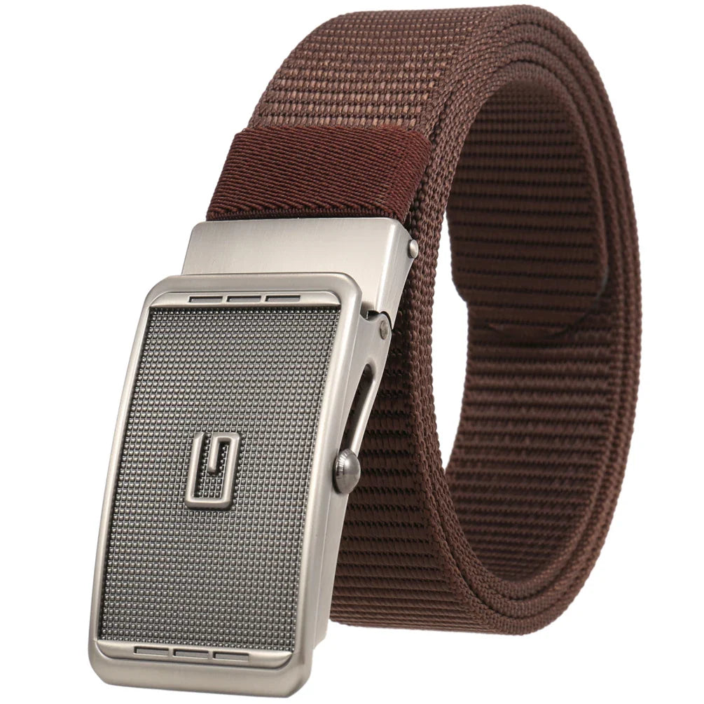 HKM-946323 Men's Nylon Braided Formal Belt - Durable and Stylish Accessory