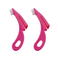 HKM-317331 Dog Toothbrush with Nylon Brush Head and ABS Handle for Effective Dental Care
