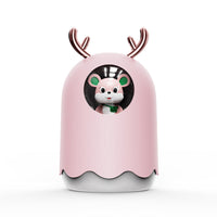 HKM-716179 Cute Portable Ultrasonic Cool Mist Humidifier with Lamp for Home and Office – 300ml Capacity