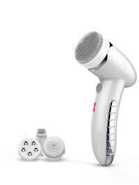 HKM-702483 Ultrasonic 4-in-1 Electric Facial Cleansing Device - 2 Gear Options in Rose Gold, Ceramic White, or Black