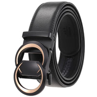 HKM-584723 Genuine Cow Leather Men's Designer Belt - Sophisticated and Durable Accessory