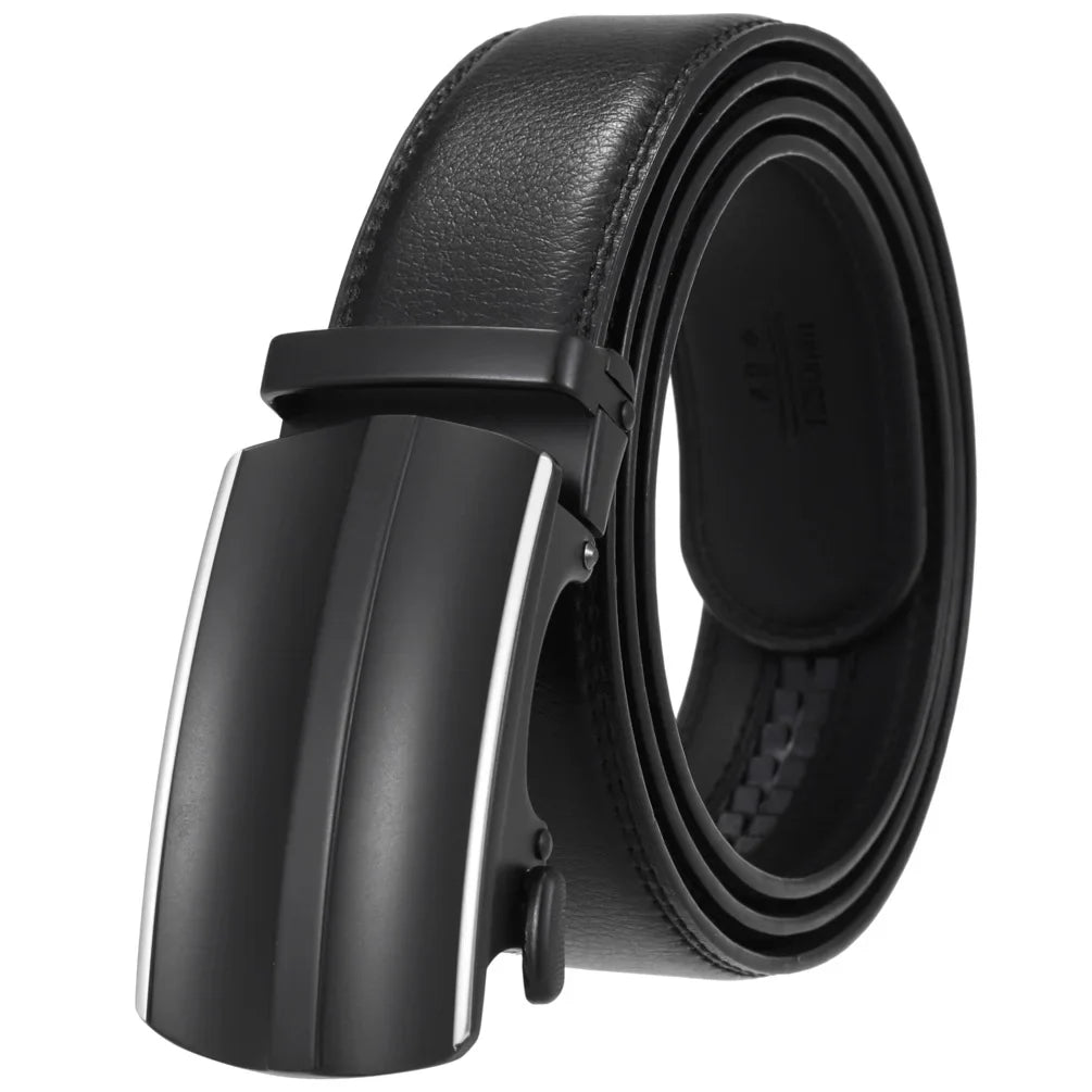 HKM-584723 Genuine Cow Leather Men's Designer Belt - Sophisticated and Durable Accessory