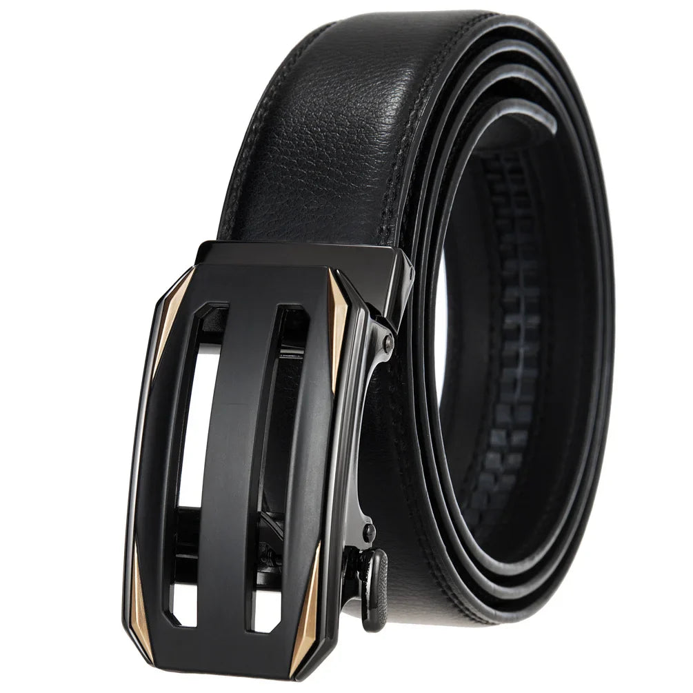 HKM-584723 Genuine Cow Leather Men's Designer Belt - Sophisticated and Durable Accessory