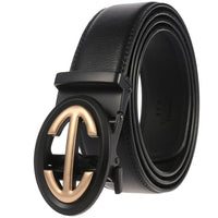 HKM-584723 Genuine Cow Leather Men's Designer Belt - Sophisticated and Durable Accessory