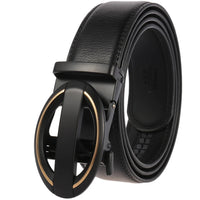 HKM-584723 Genuine Cow Leather Men's Designer Belt - Sophisticated and Durable Accessory