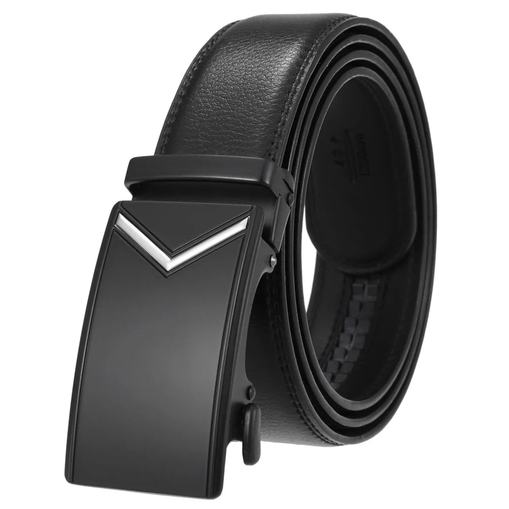 HKM-584723 Genuine Cow Leather Men's Designer Belt - Sophisticated and Durable Accessory