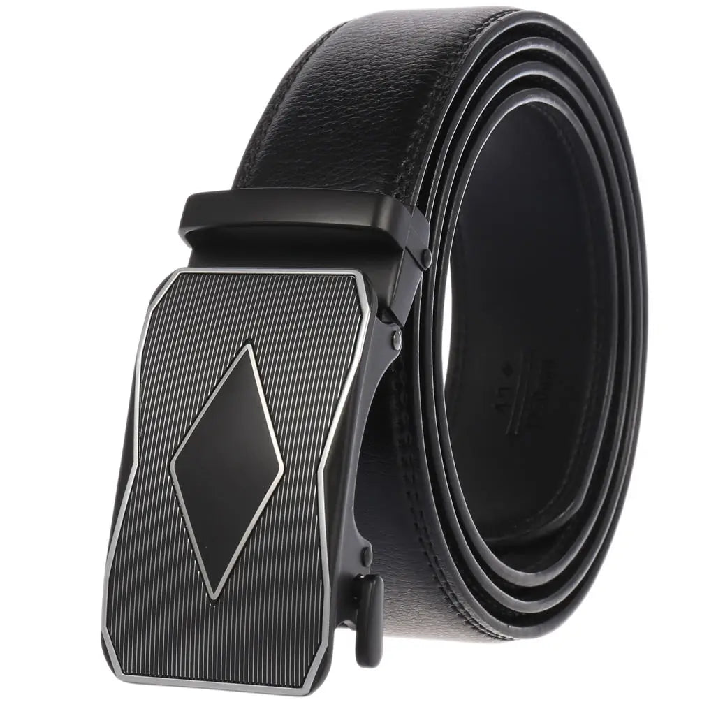 HKM-584723 Genuine Cow Leather Men's Designer Belt - Sophisticated and Durable Accessory