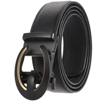 HKM-584723 Genuine Cow Leather Men's Designer Belt - Sophisticated and Durable Accessory