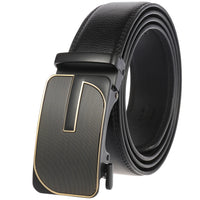 HKM-584723 Genuine Cow Leather Men's Designer Belt - Sophisticated and Durable Accessory