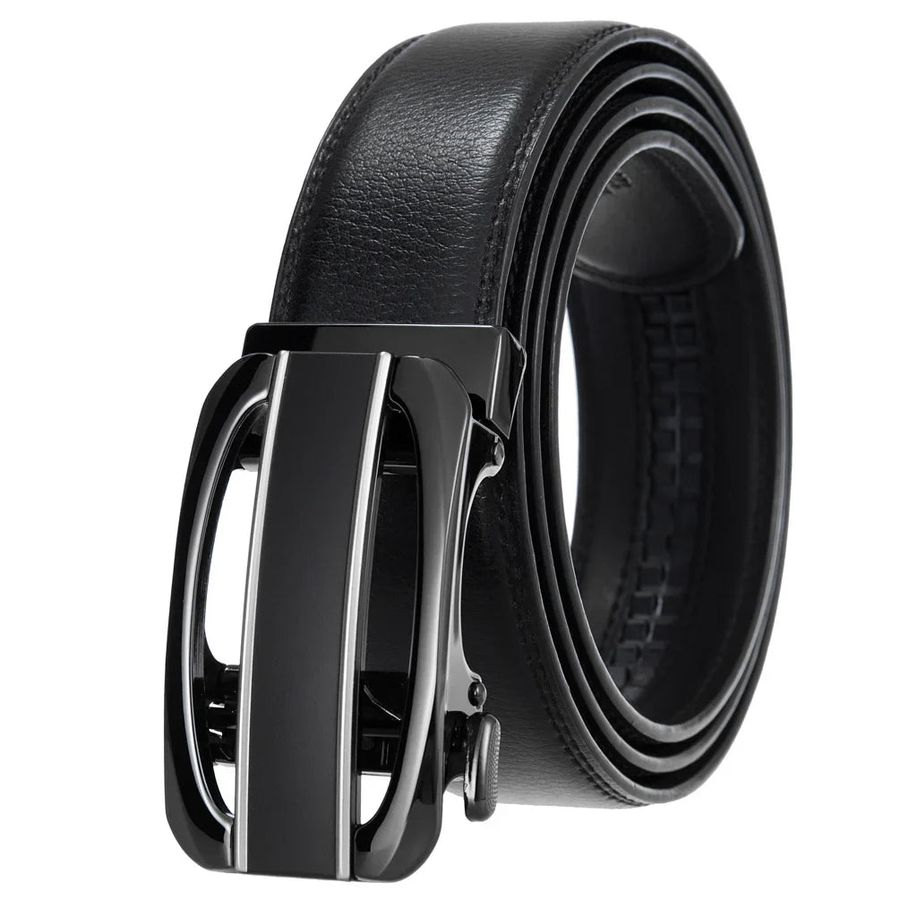 HKM-584723 Genuine Cow Leather Men's Designer Belt - Sophisticated and Durable Accessory