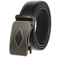 HKM-584723 Genuine Cow Leather Men's Designer Belt - Sophisticated and Durable Accessory
