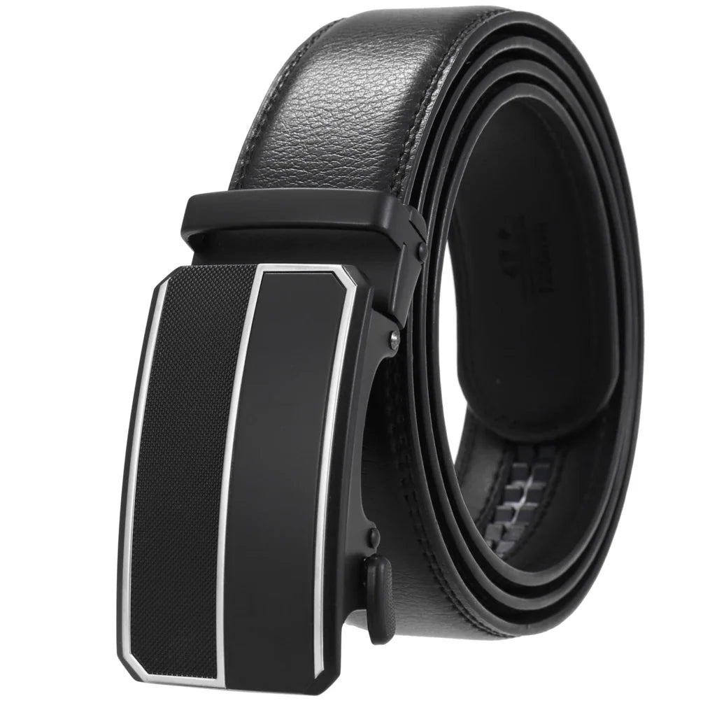 HKM-584723 Genuine Cow Leather Men's Designer Belt - Sophisticated and Durable Accessory