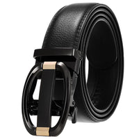HKM-584723 Genuine Cow Leather Men's Designer Belt - Sophisticated and Durable Accessory