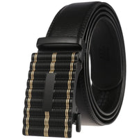 HKM-584723 Genuine Cow Leather Men's Designer Belt - Sophisticated and Durable Accessory