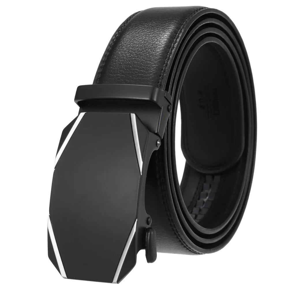 HKM-584723 Genuine Cow Leather Men's Designer Belt - Sophisticated and Durable Accessory